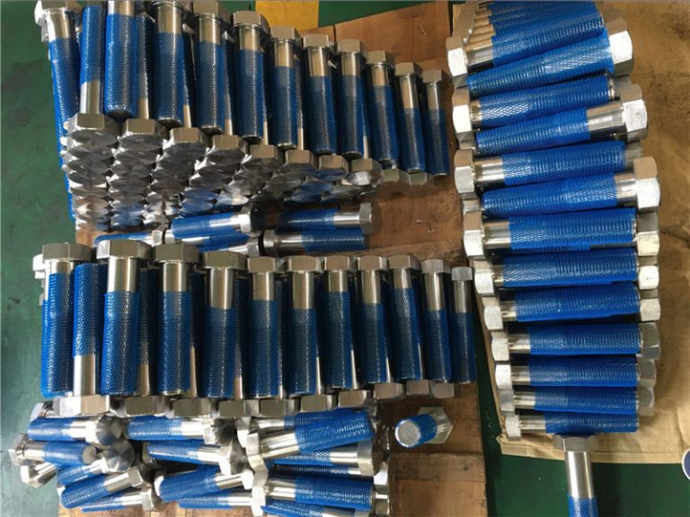 sus 304l en1.4306 ss fäste hexbultar iso4014 halvgänga